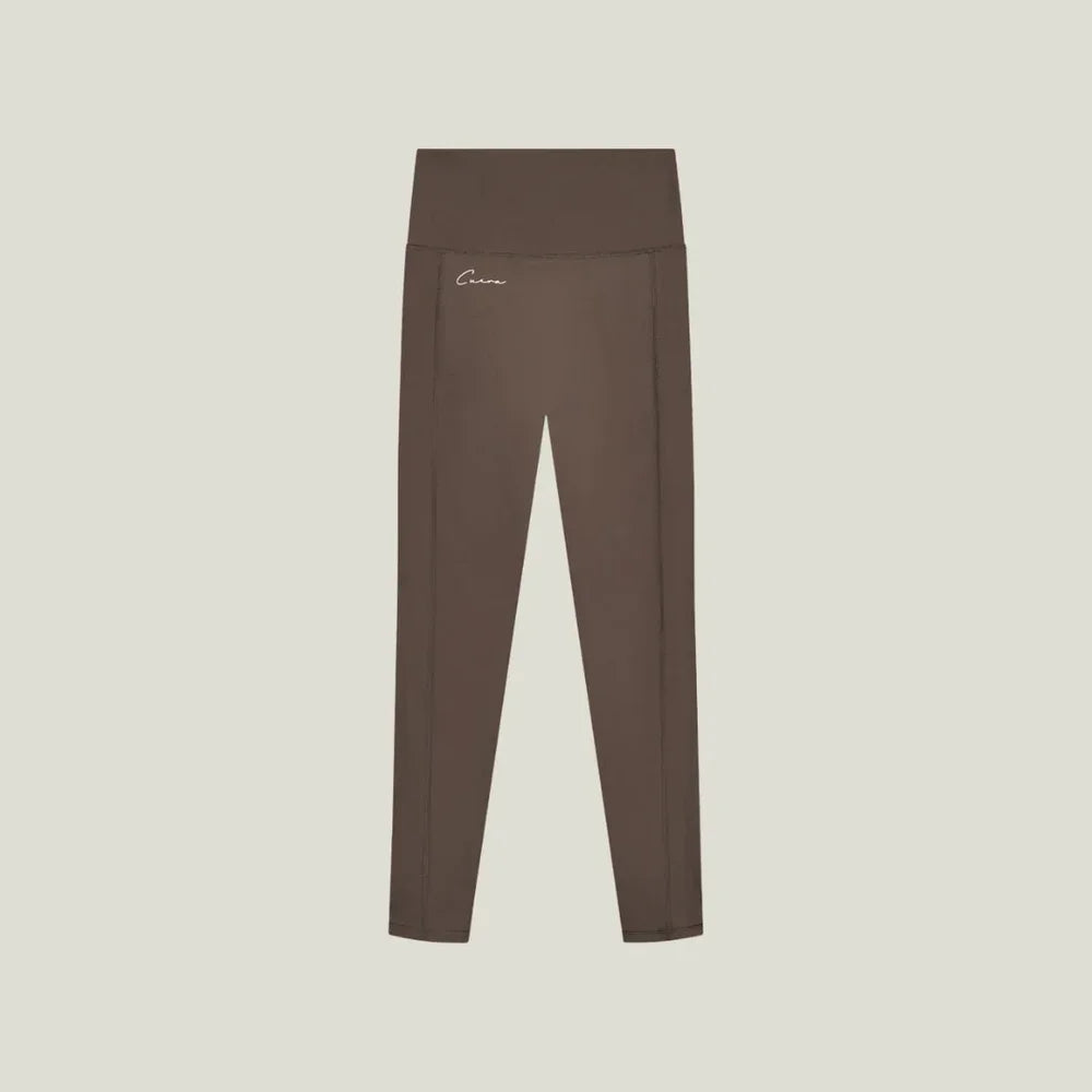 Cuera Active Logo Tights (Dark Brown)
