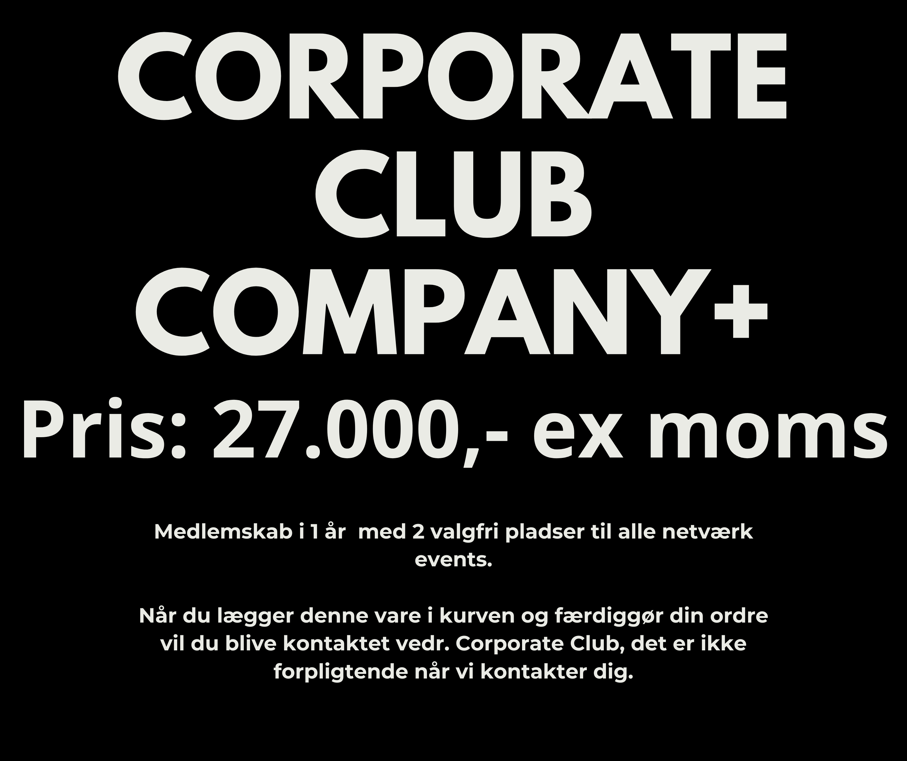 Corporate Club Company+ (medlemskab for 2 personer)