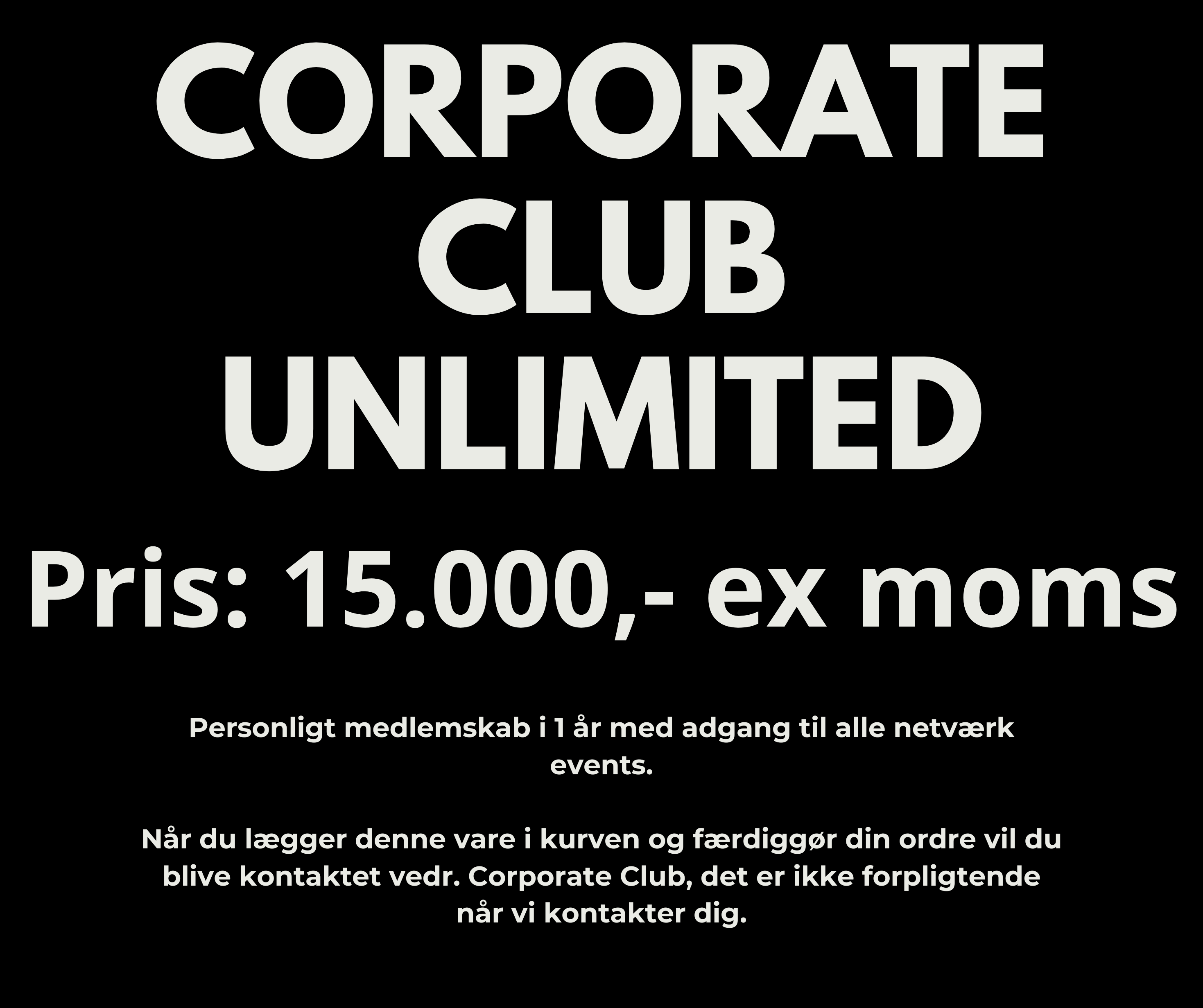 Corporate Club Unlimited (medlemskab for 1 person)