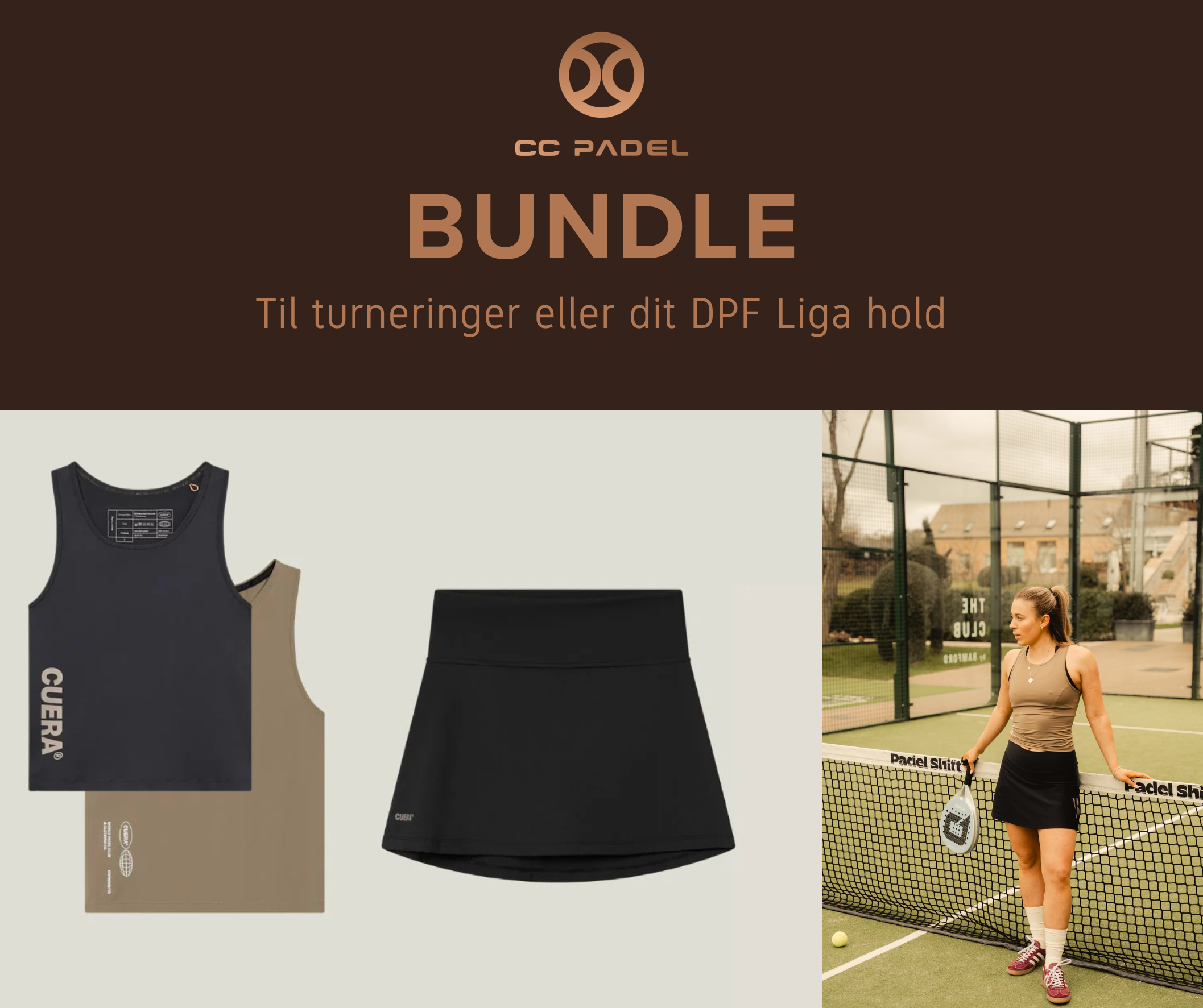 Cuera Holdpakke Dame - 2 tanktoppe & 1 skirt